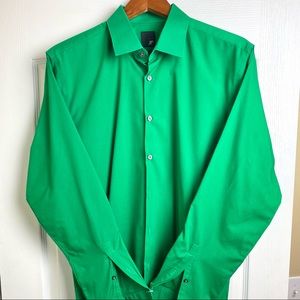 JF Slim Fit Green Dress Shirt